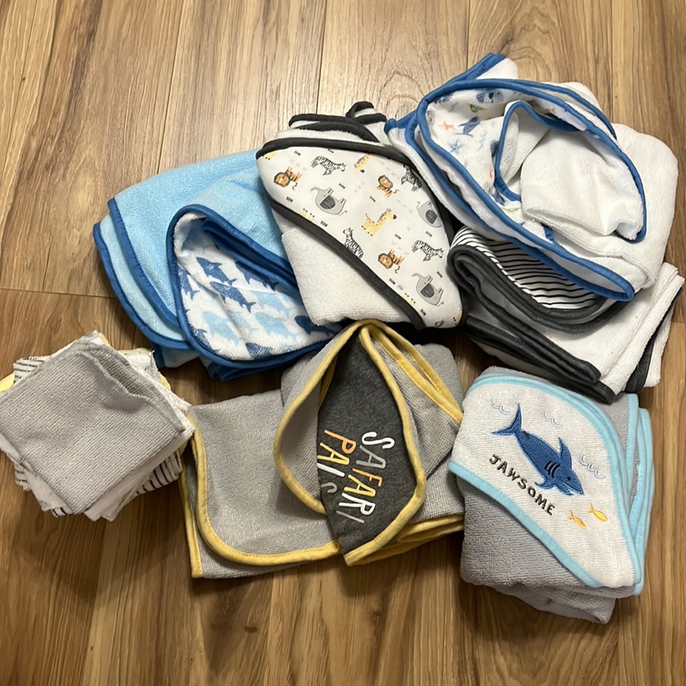 Baby towels and washcloths